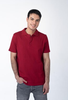 Бордовая рубашка ПОЛО мужская Бордовая рубашка ПОЛО мужская